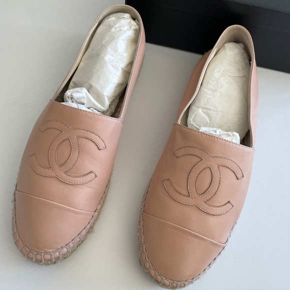 Chanel Espadrilles Lambskin Nude Color - Size 40 - Picture 1 of 13